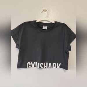 Gymshark women's black fraction crop top size small nwot
